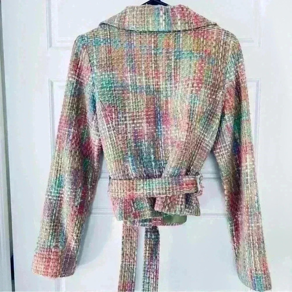 RW&CO PASTEL PINK LILAC BLUE TWEED FALL JACKET SIZE  6 - Picture 5 of 16